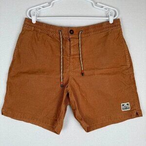Howler Bros Pressure Drop Cord Shorts Mens 34 Orange Corduroy Stretch Drawstring